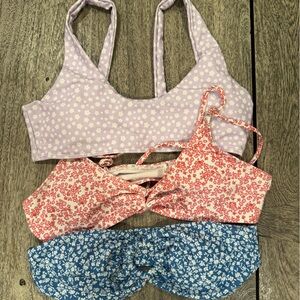 Set of SHEIN Floral and Print Bikini Tops